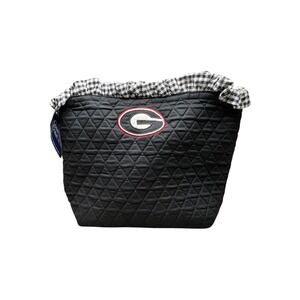 NWT - Collegiate Collection Georgia Bulldogs Tote Bag Women Black Quilted - OS